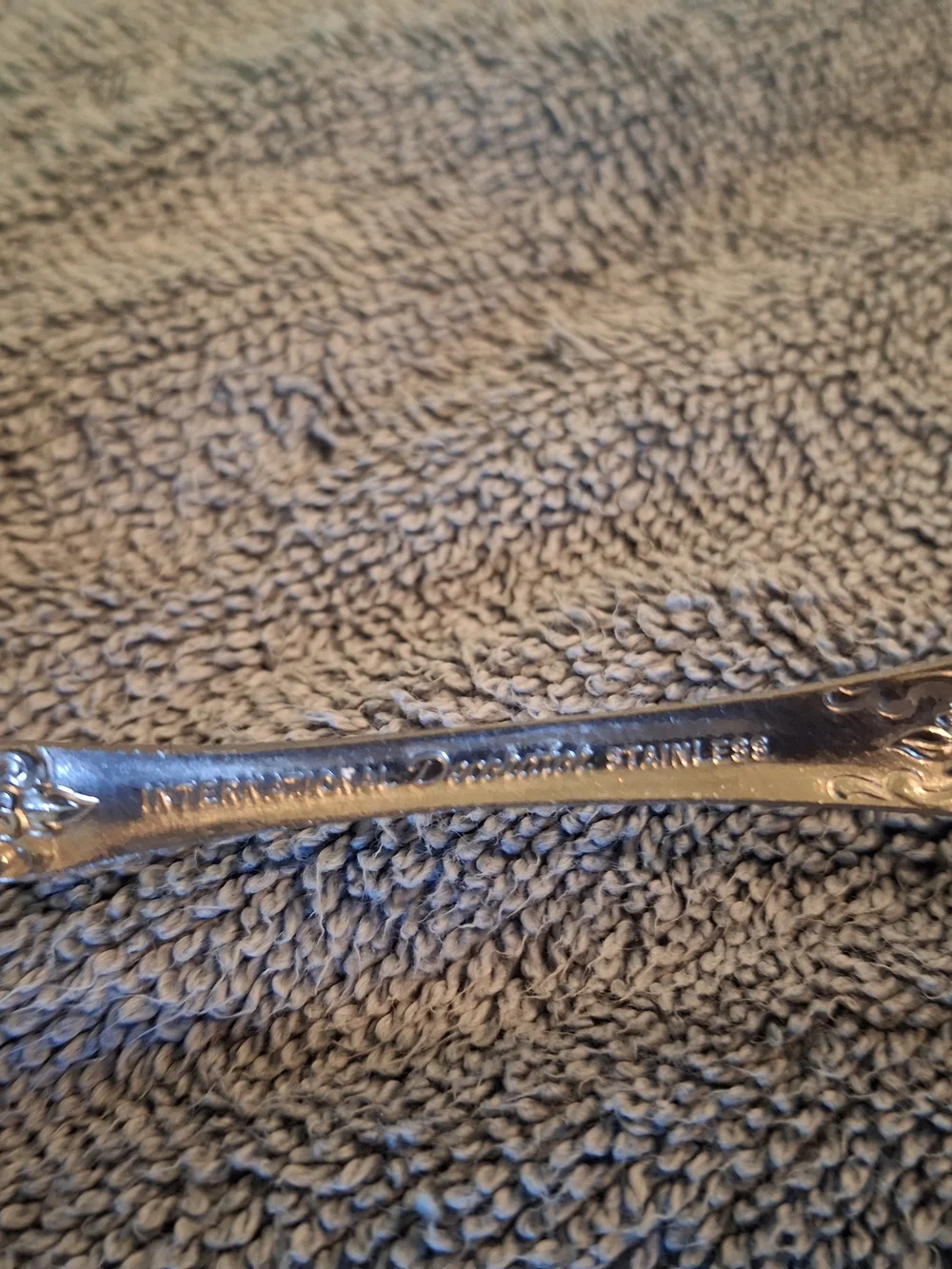 Ornate Decorative Serving Spoon in Silver La France Pattern